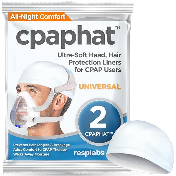 cpaphat CPAP Headgear Liner, White, 2 pack